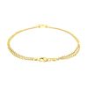 10k Yellow Gold Double Rolo Chain Anklet with an Open Heart Station