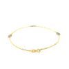 14k Two Tone Gold Entwined Heart Stationed Anklet