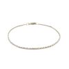 2.0mm 14k White Gold Diamond Cut Rope Anklet